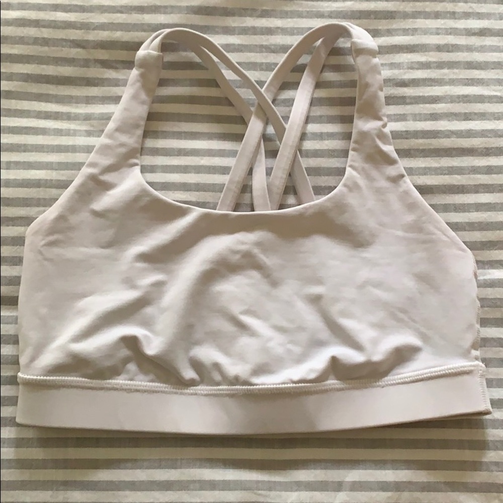 White Lululemon sports bra
